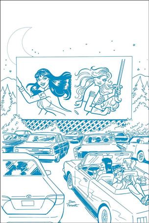 Red Sonja and Vampirella Meet Betty and Veronica issue 9-K Dan Parent 1:21 Blue Line Art Virgin Cover
