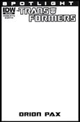 Transformers Spotlight: Orion Pax issue nn-D Blank Cover 1/100