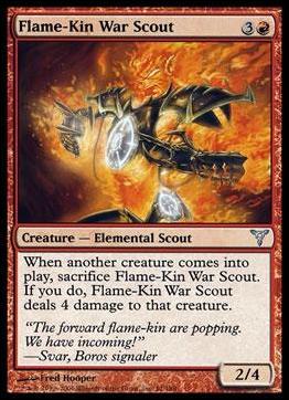 Magic the Gathering: Dissension (Base Set) card 61 Flame-Kin War Scout
