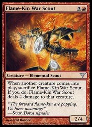 Magic the Gathering: Dissension (Base Set) card 61 Flame-Kin War Scout