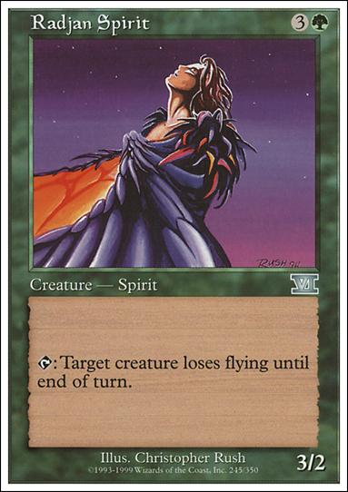 Magic the Gathering: 6th Edition (Base Set) card 245 Radjan Spirit
