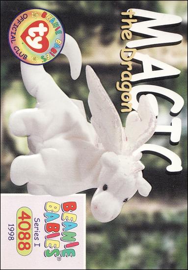 Beanie Babies Series 1 (Base Set) card 96 Magic the Dragon