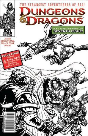 Dungeons & Dragons (2010) issue 7-D Jorge Lucas 1:25 Black and White Cover