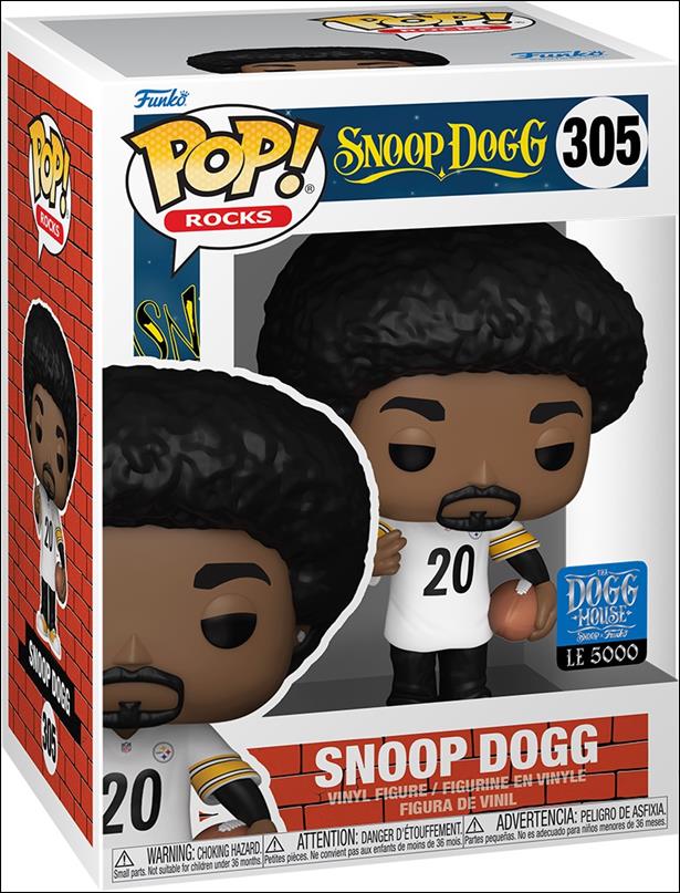 Pop! Rocks figure 305 Snoop Dogg (Steelers Jersey) Tha Dogg House 1/3000