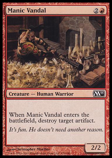 Magic the Gathering: 2011 Core Set (Base Set) card 151 Manic Vandal