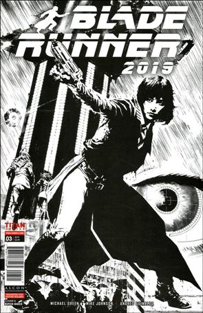 Blade Runner 2019 issue 3-D Butch Guice Black & White Cover