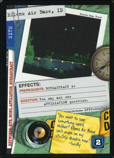 X-Files: The Truth Is Out There (Base Set) card XF97-0045v2 Ellens Air Base, ID