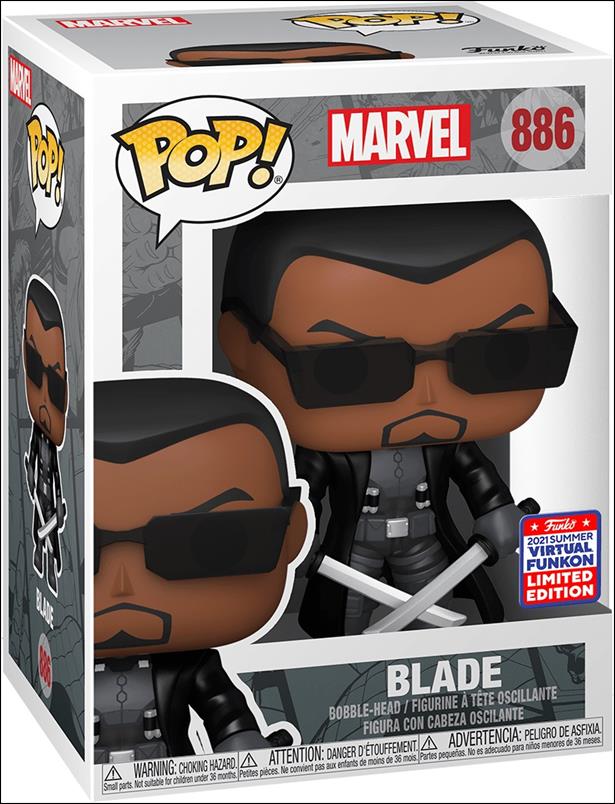 POP! Marvel figure 886 Blade Funko Virtual Funkon Exclusive