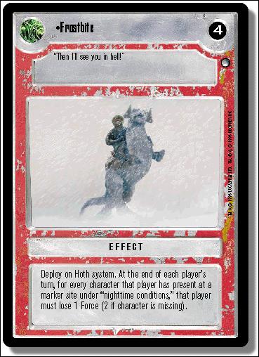 Star Wars: Hoth Limited (Base Set) card 116 Frostbite