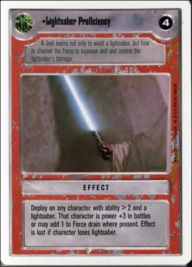 Star Wars: Premiere Unlimited (Base Set) card 214 Lightsaber Proficiency