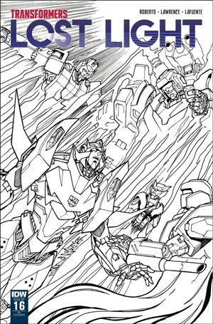 Transformers: Lost Light issue 16-C Alex Milne 1:10 Black and White Cover