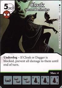 Marvel Dice Masters Amazing Spider-Man card 81 Cloak: Secret Defender