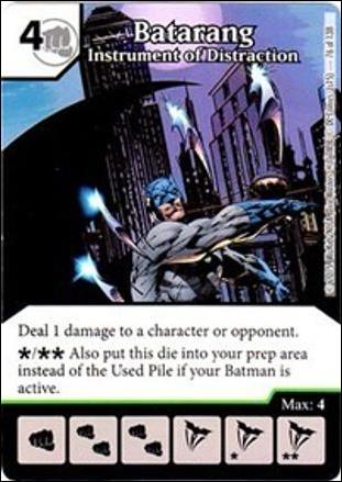 DC Comics Dice Masters Justice League  card 77 Batarang - Instrument of Distraction