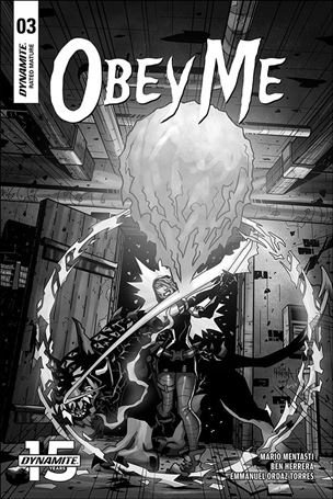 Obey Me issue 3-B 1:10 Black & White Cover