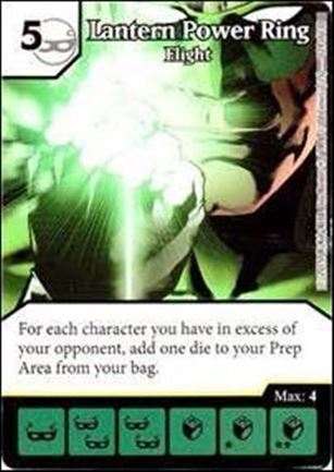 DC Comics Dice Masters Justice League  card 124 Lantern Power Ring - Flight