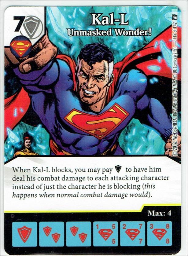 DC Comics Dice Masters World's Finest card 119 Kal-L: Unmasked Wonder!