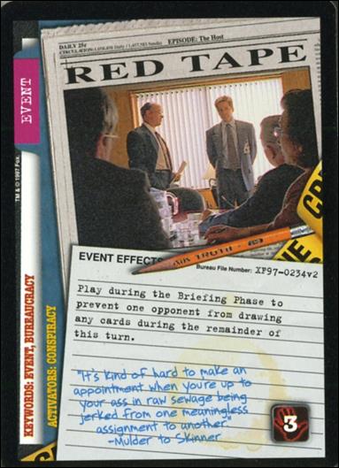 X-Files: The Truth Is Out There (Base Set) card XF97-0234v2 Red Tape