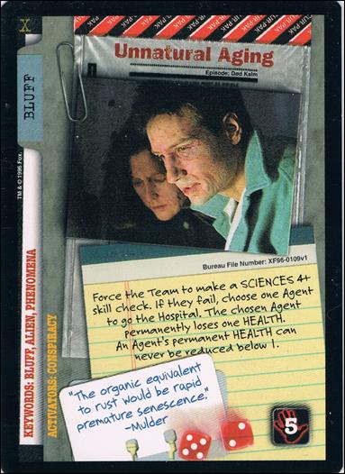 X-Files: Premiere Edition (Base Set) card XF96-0109v1 Unnatural Aging