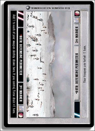 Star Wars: Hoth Limited (Base Set) card 62 Hoth: Defensive Perimeter (3rd Marker)