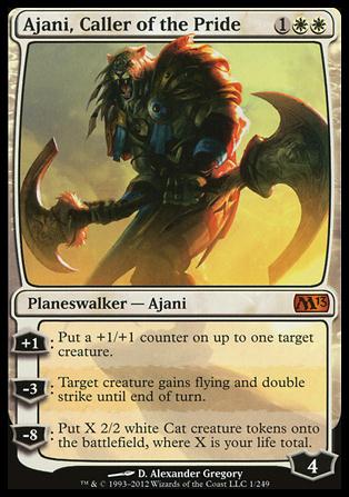 Magic the Gathering: 2013 Core Set (Base Set) card 1 Ajani, Caller of the Pride