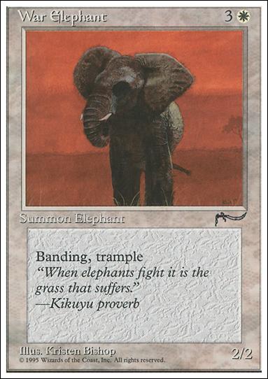 Magic the Gathering: Chronicles (Base Set) card 13 War Elephant
