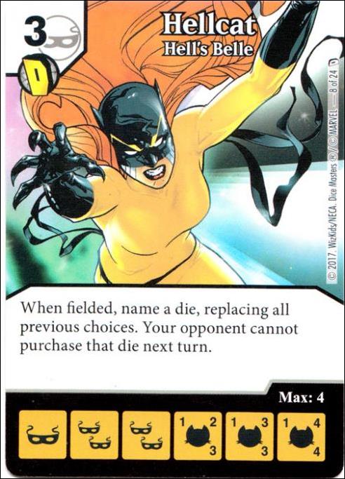 Marvel Dice Masters Defenders card 8 Hellcat: Hell's Belle