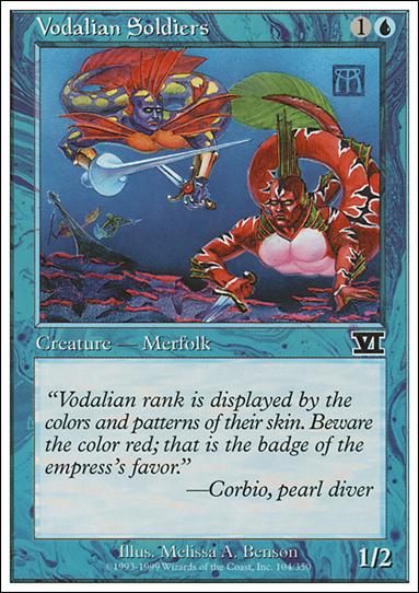 Magic the Gathering: 6th Edition (Base Set) card 104 Vodalian Soldiers