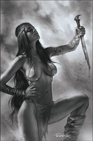 Dejah Thoris (2019) issue 12-Q Lucio Parrillo 1:50 Black & White Virgin Cover