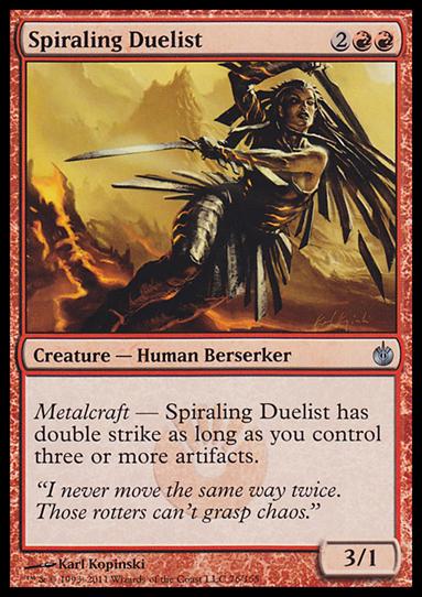 Magic the Gathering: Mirrodin Besieged (Base Set) card 76 Spiraling Duelist