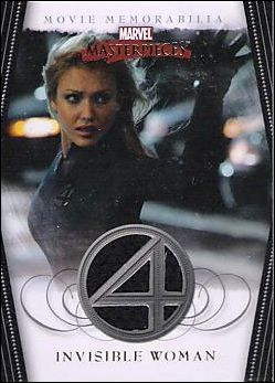 2008 Marvel Masterpieces: Series 2 (Movie Memorabilia Subset) card nn 2-B Invisible Woman - Black Swatch