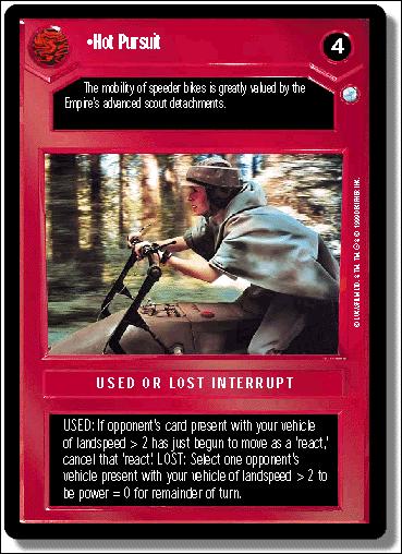 Star Wars: Endor Limited (Base Set) card 61 Hot Pursuit