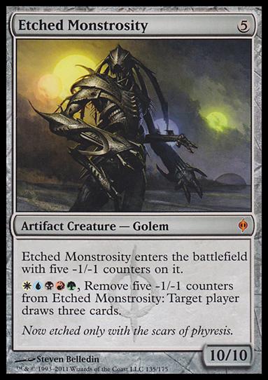Magic the Gathering: New Phyrexia card 135 Etched Monstrosity