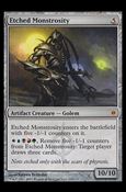 Magic the Gathering: New Phyrexia card 135 Etched Monstrosity