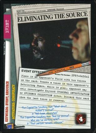 X-Files: 101361 (Base Set) card XF97-0450x1 Eliminating the Source