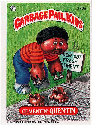 Garbage Pail Kids: Series 09 (Base Set) card 370a Cementin' Quentin