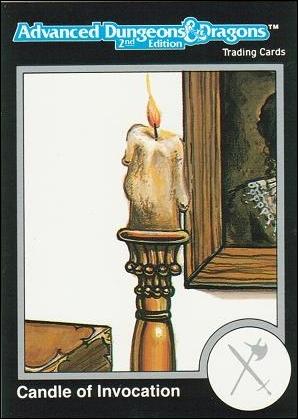 TSR 1991 Trading Cards Premier Edition Factory Set (Base Set) card 38 Advanced D & D - Candle of Invocation