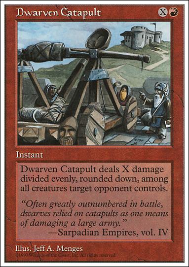 Magic the Gathering: 5th Edition (Base Set) card 221 Dwarven Catapult