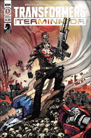 Transformers vs the Terminator issue 1-B Alex Milne Cover