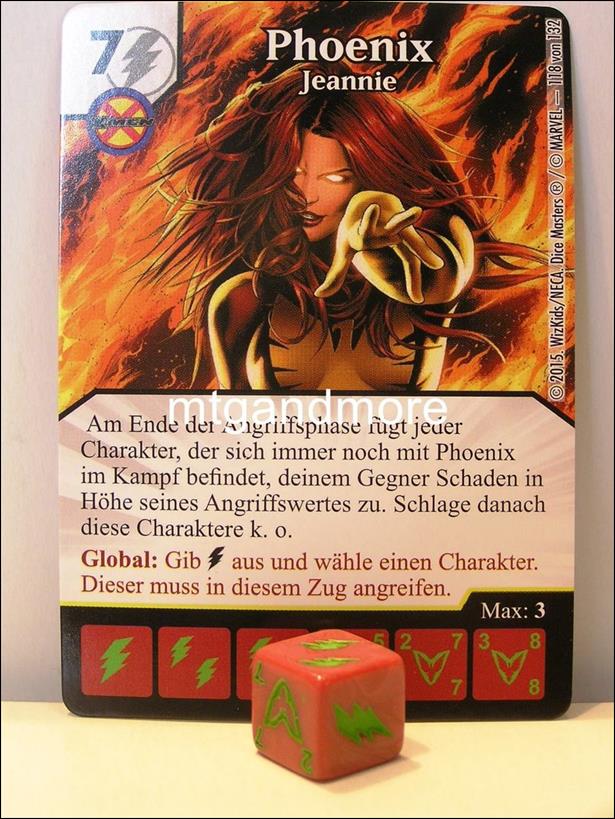 Marvel Dice Masters Avengers vs. X-Men  card 118 Phoenix: Jeannie