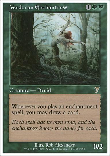 Magic the Gathering: 7th Edition (Base Set) card 280 Verduran Enchantress