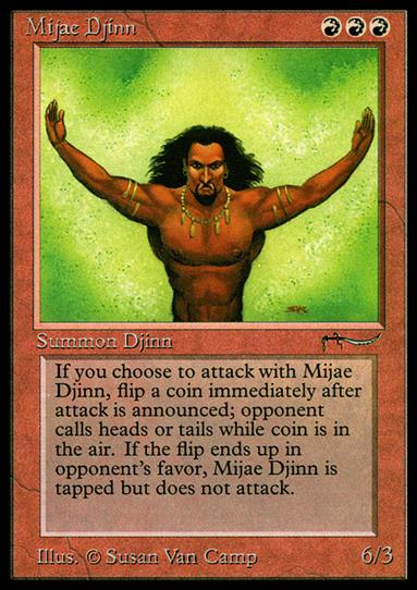 Magic the Gathering: Arabian Nights (Base Set) card 42 Mijae Djinn