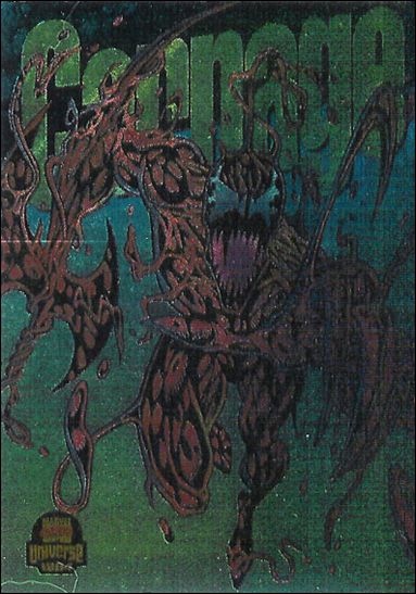 Marvel Universe: Series 5 (Power Blast Subset) card 1 Carnage (Rainbow Foil)