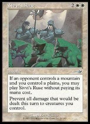 Magic the Gathering: Nemesis (Base Set) card 21 Sivvi's Ruse