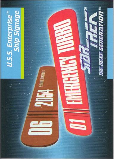 Star Trek: The Next Generation - Inaugural Edition (Base Set) card 74 U.S.S. Enterprise Ship Signage