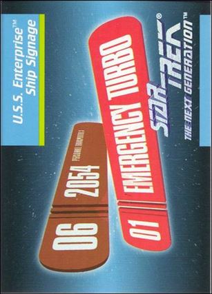 Star Trek: The Next Generation - Inaugural Edition (Base Set) card 74 U.S.S. Enterprise Ship Signage