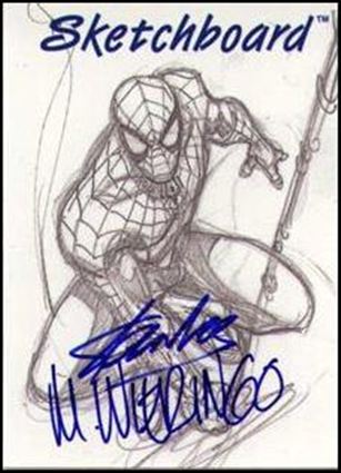 Marvel Creators Collection '98 (Sketchboard Subset) card 18-E Spider-Man (Signed by Lee & Wieringo) 1/100