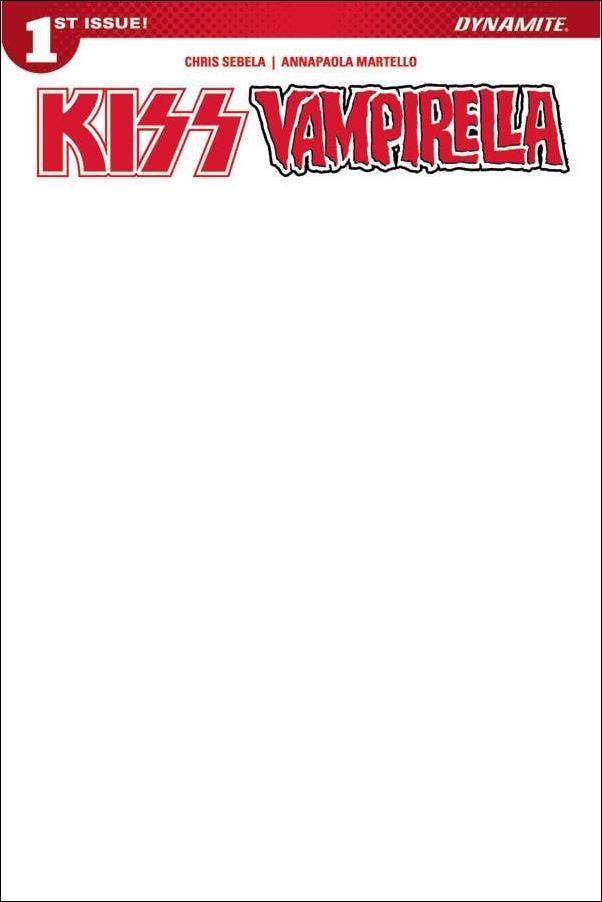 KISS / Vampirella issue 1-K Blank Authentix Cover