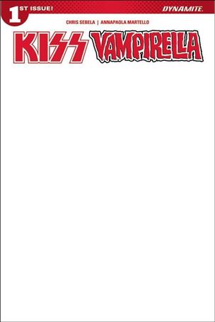 KISS / Vampirella issue 1-K Blank Authentix Cover