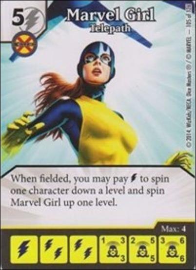 Marvel Dice Masters Uncanny X-Men  card 106 Marvel Girl: Telepath
