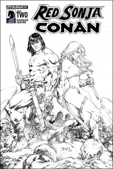 Red Sonja / Conan issue 2-C Ed Benes 1:15 Black & White Cover